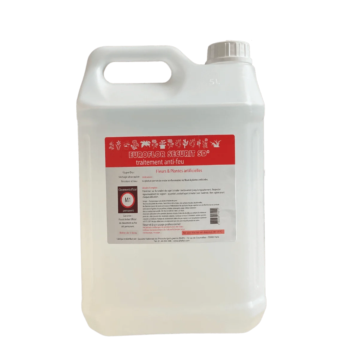 5L fire-retardant canister for artificial plants – Euroflor