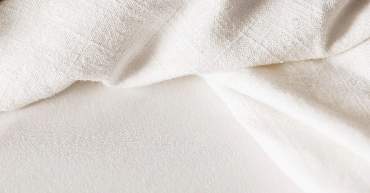 Close-up of crumpled white fabric